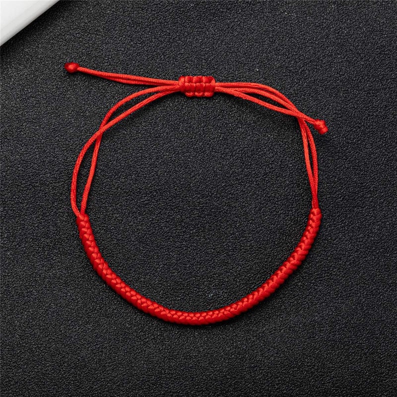 kelistom Handmade String Bracelet for Women Men Simple Red Black Braided Adjustable Charm Bracelets Minimalist Jewelry - Image 3